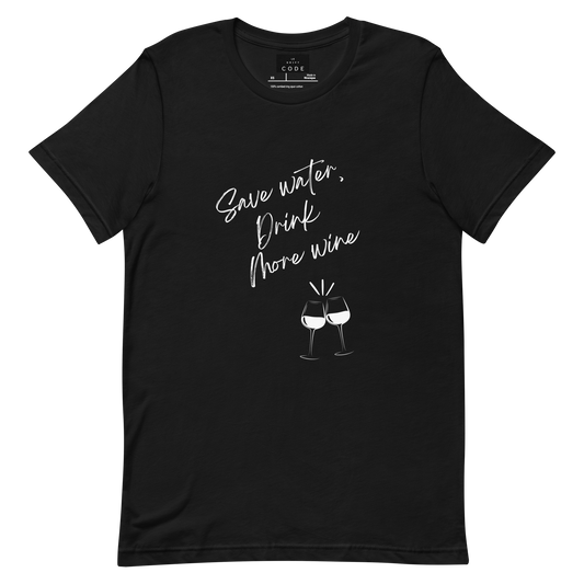 ''Save water, Drink wine'' T-shirt