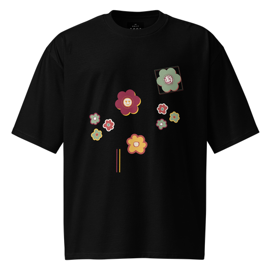 ''Flower emotions'' Oversized heavyweight t-shirt