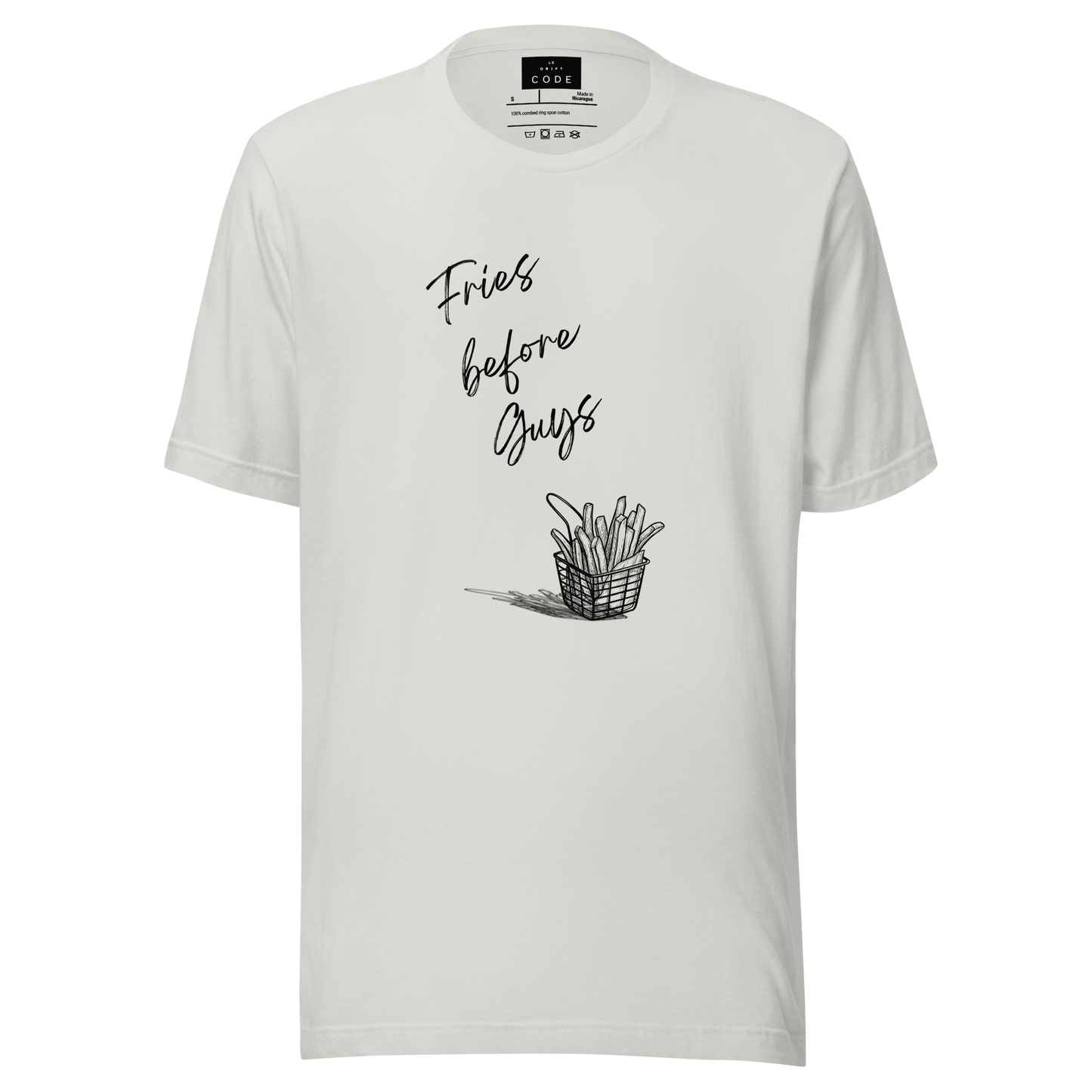 ''Fries before guys'' T-shirt