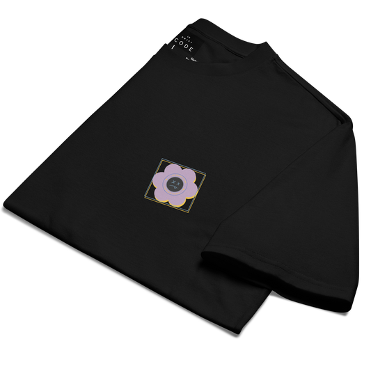 Oversized LDCFH Purple flower logo t-shirt