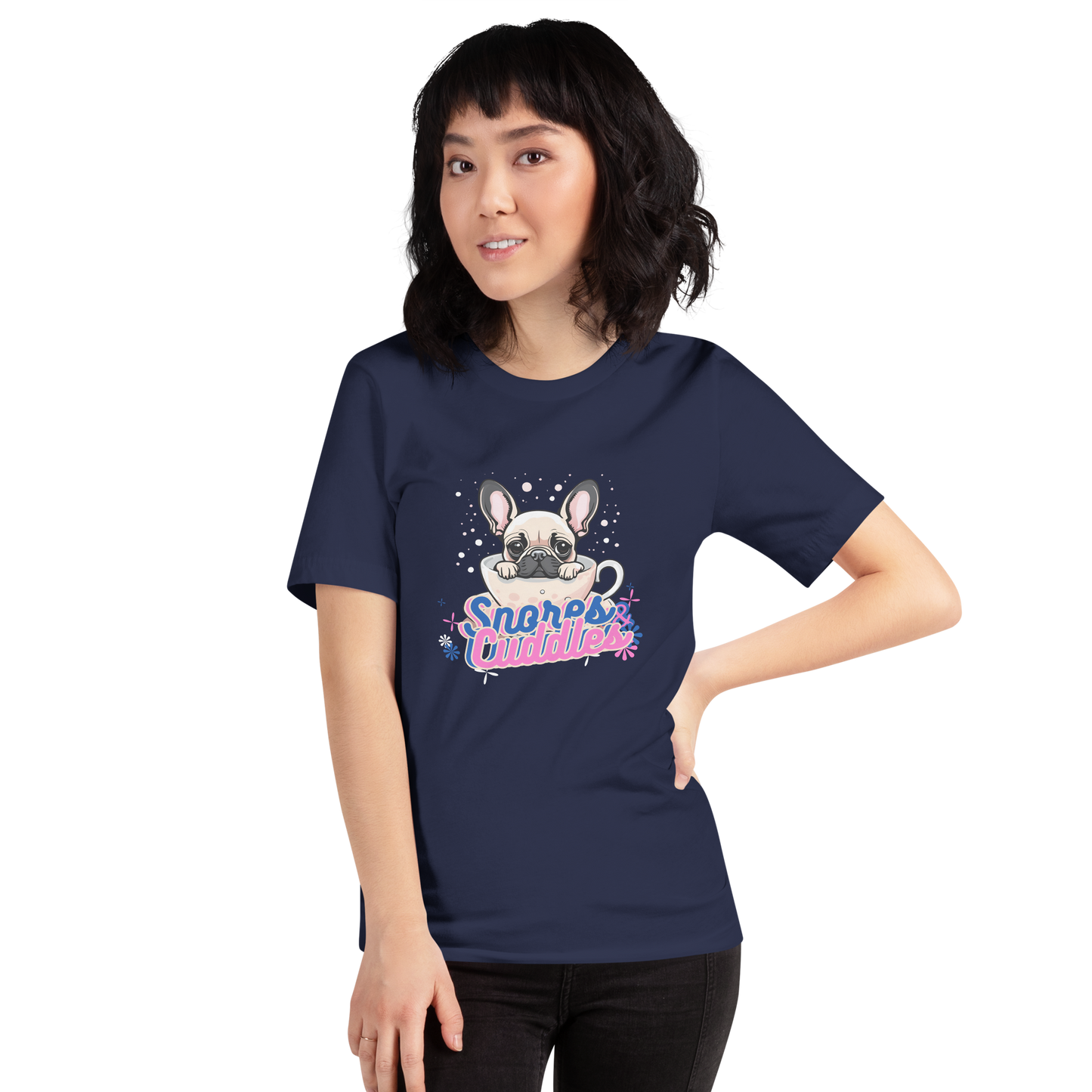 ''Snores & Cuddles'' Frenchie T-shirt