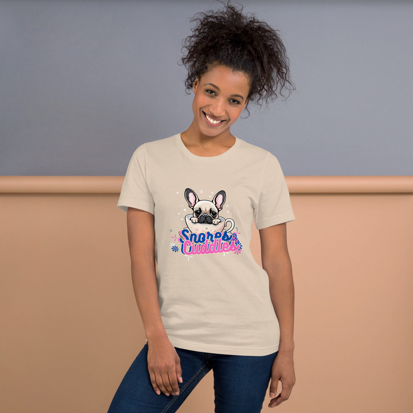 ''Snores & Cuddles'' Frenchie T-shirt